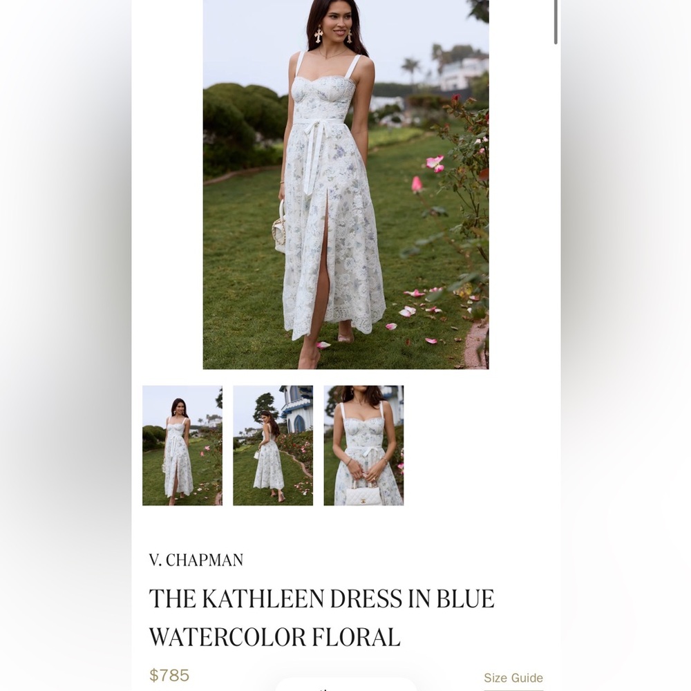 V. Chapman Kathleen Dress in Watercolor Floral